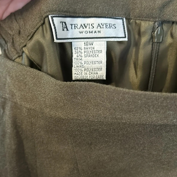 Travis Ayers Women’s 18W Green NWT Fully Lined Career Pencil Knee Length Skirt - Picture 6 of 7